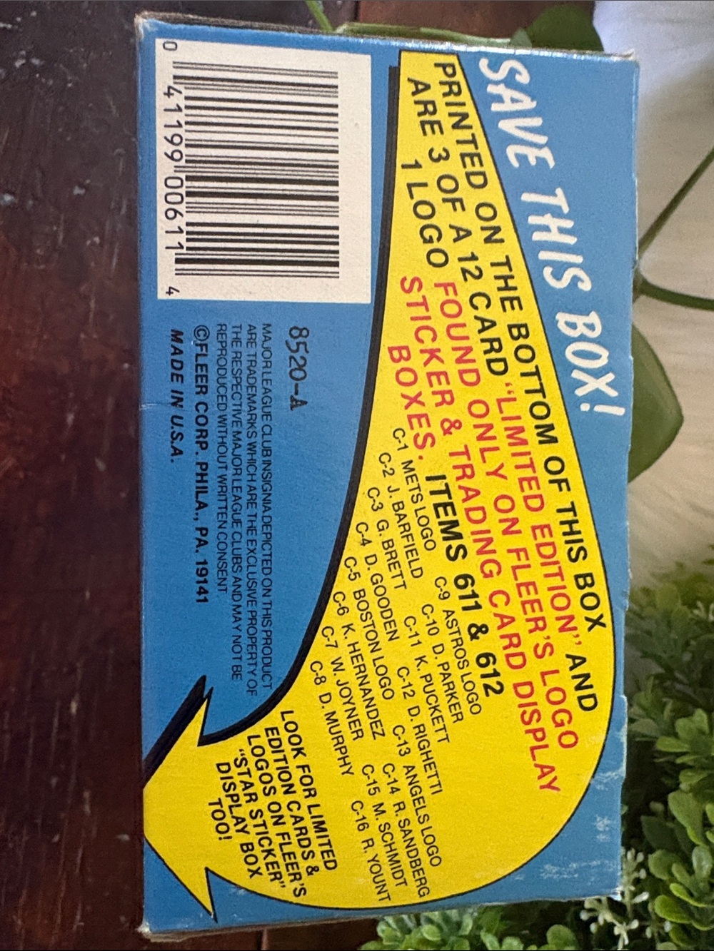 1987 Fleer Wax Box 36 Count Vintage Baseball Cards - Picture 6 of 9